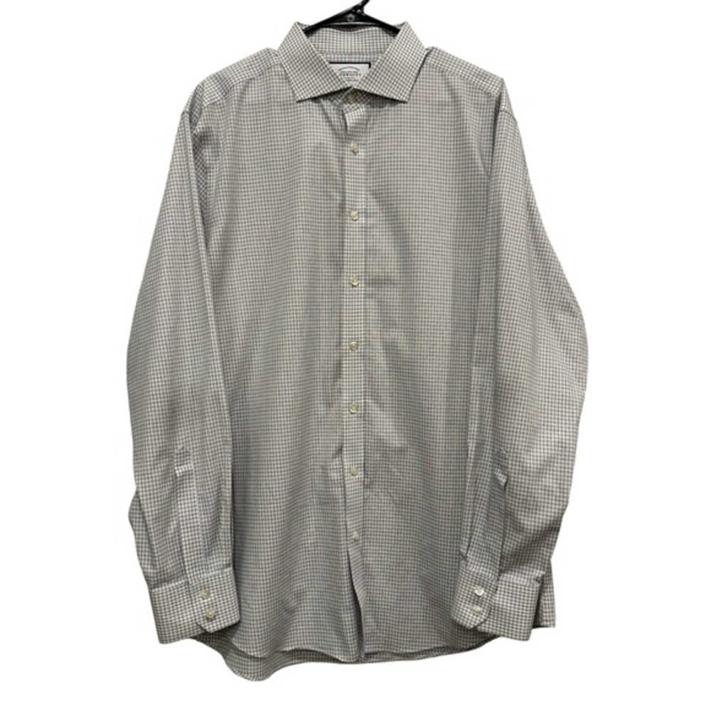Charles Tyrwhitt Slim Fit‎ Non Iron Check Dress Shirt Mens 17 36